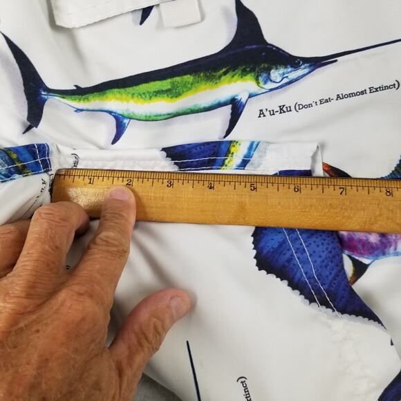 MKS Unlimited Swim Shorts Mens 38 Fish Print Board Trunks Lined Pockets Beach - Picture 13 of 16